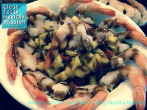 Shrimp & Mango Salsa with Balsamic Drizzle